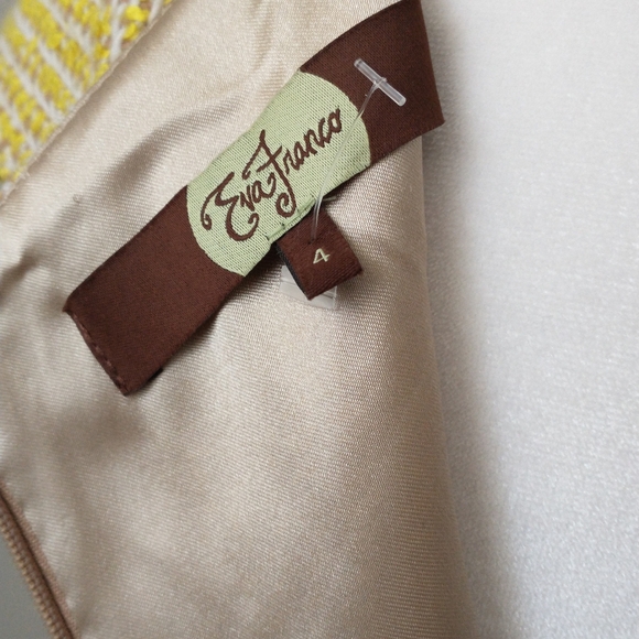 Eva Franco Anthropologie Learning Curve yellow tweed dress 4 - Picture 7 of 9